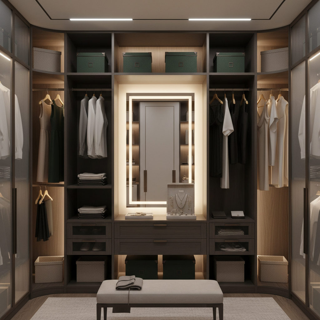 interior design of wardrobes